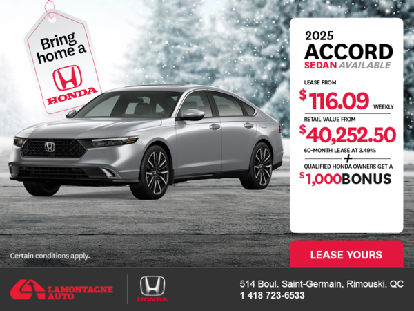 Get the 2025 Honda Accord!