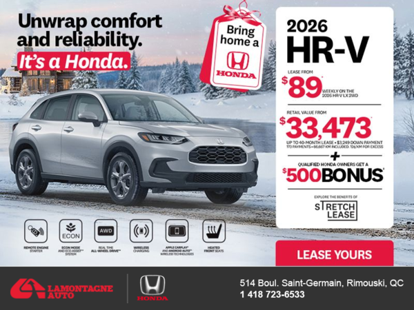Get the 2026 Honda HR-V! 