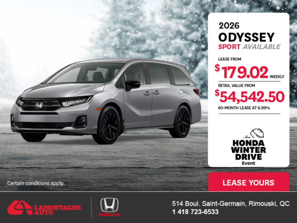 Get the 2026 Honda Odyssey! 