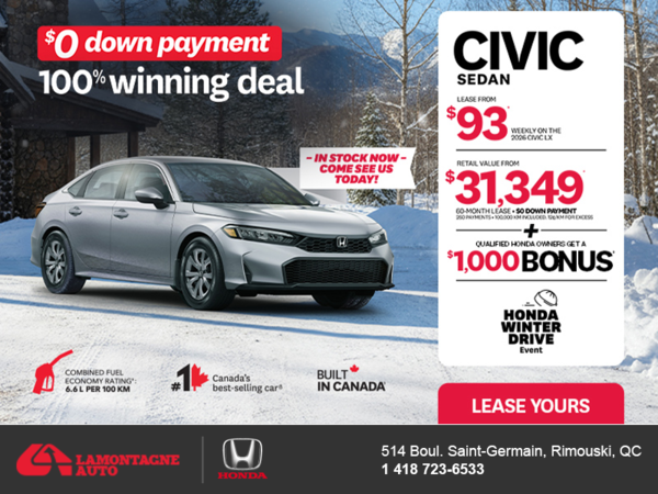 Get the 2026 Honda Civic Sedan! 