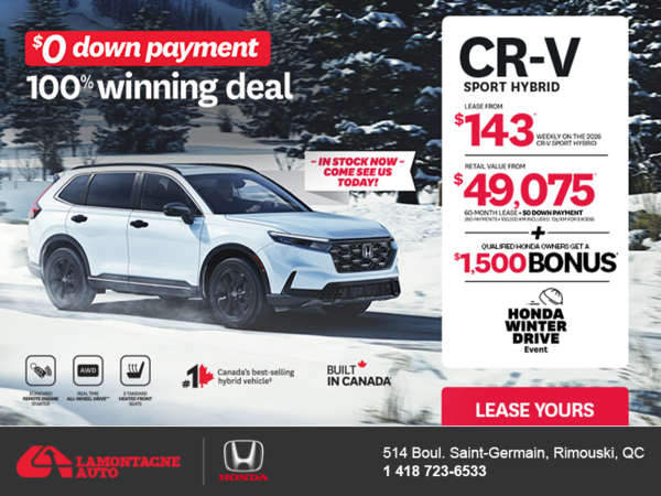 Get the 2026 Honda CR-V Hybrid!