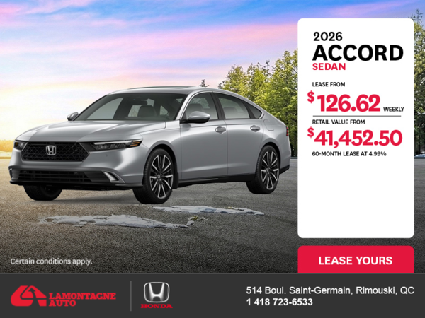 Get the 2026 Honda Accord!