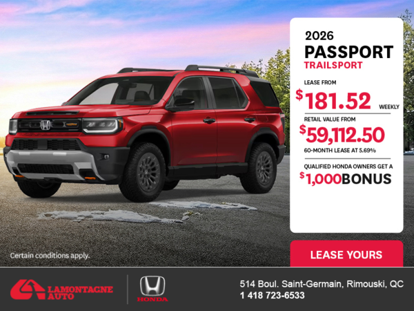Get the 2026 Honda Passport! 
