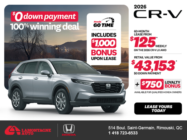 Get the 2026 Honda CR-V! 