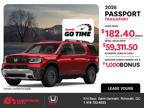 Get the 2026 Honda Passport! 