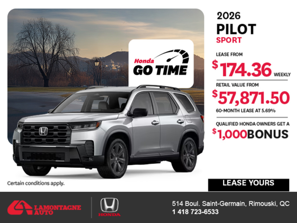 Get the 2026 Honda Pilot! 