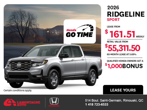 Get the 2026 Honda Ridgeline! 