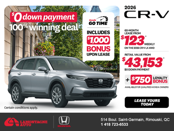 Get the 2026 Honda CR-V! 