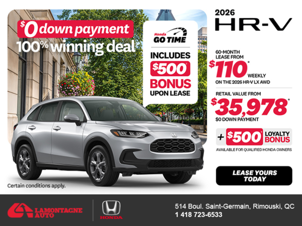 Get the 2026 Honda HR-V! 