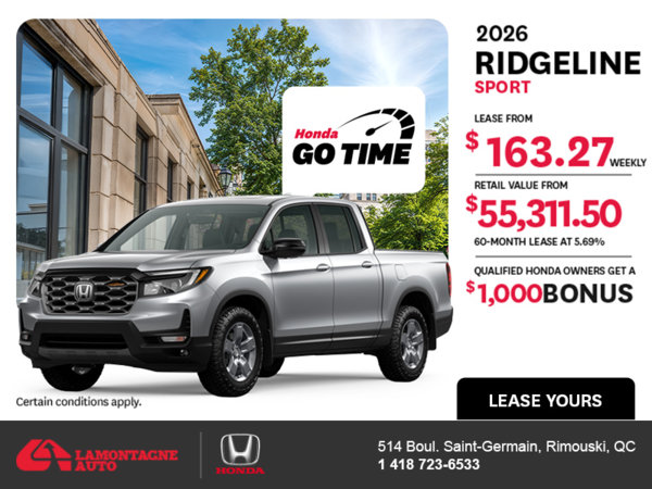 Get the 2026 Honda Ridgeline! 