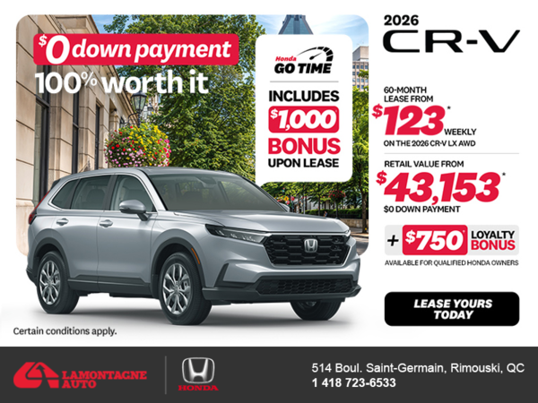 Get the 2026 Honda CR-V! 