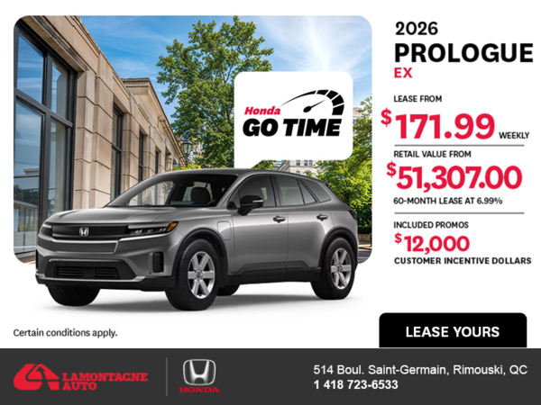 Get the 2026 Honda Prologue! 