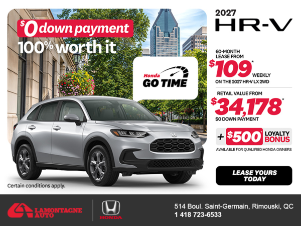 Get the 2027 Honda HR-V! 