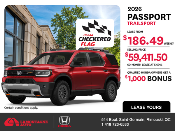 Get the 2026 Honda Passport! 