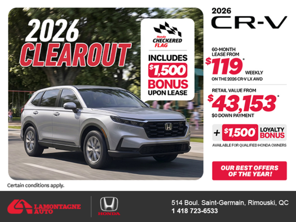 Get the 2026 Honda CR-V! 