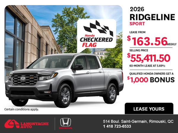 Get the 2026 Honda Ridgeline! 
