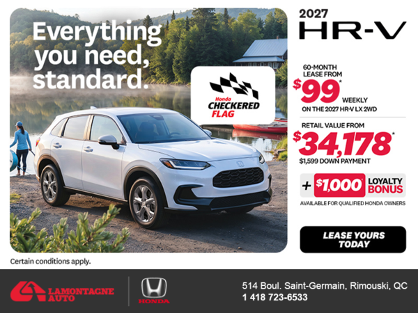 Get the 2027 Honda HR-V! 
