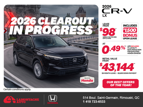 Get the 2026 Honda CR-V! 