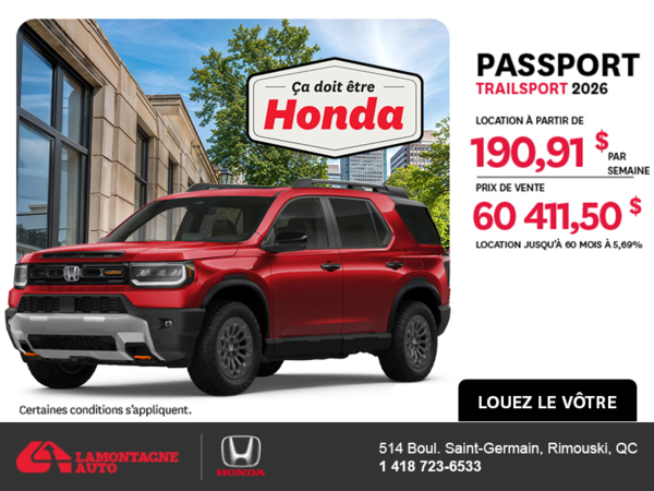 Honda Passport 2026