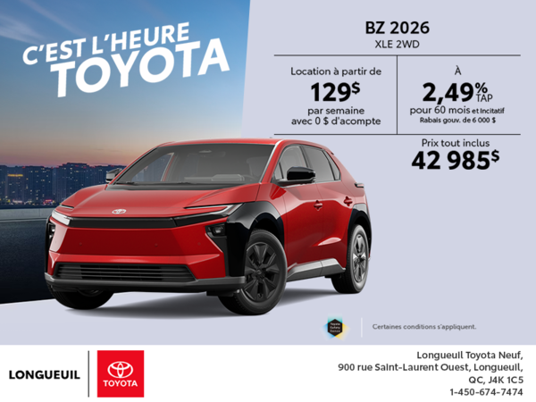 Toyota bZ 2026
