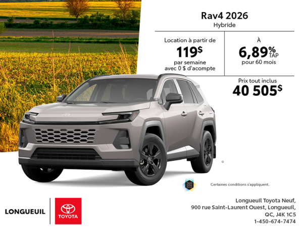 Toyota RAV4 Hybride 2026