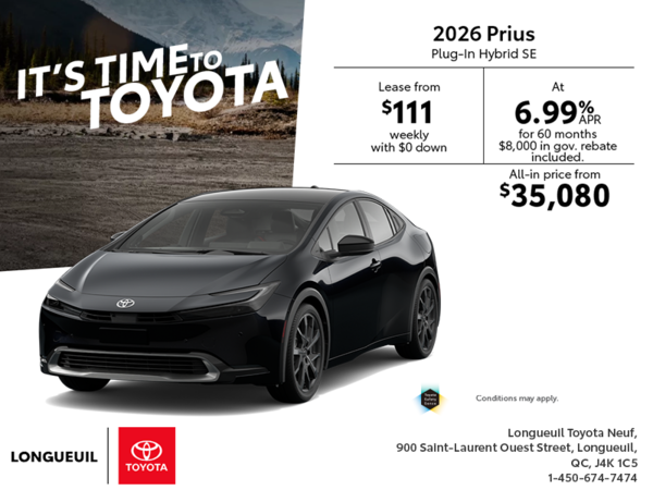 2026 Toyota Prius Plug-in Hybrid SE
