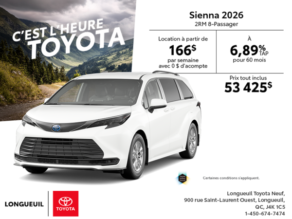 Toyota Sienna Hybrid 2026