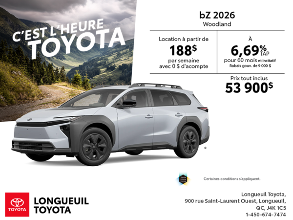 Toyota bZ Woodland 2026