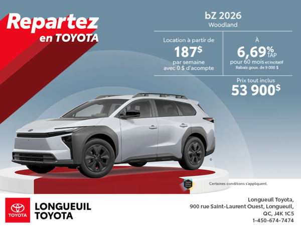 Toyota bZ Woodland 2026