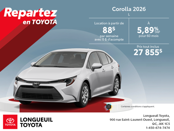 Toyota Corolla 2026