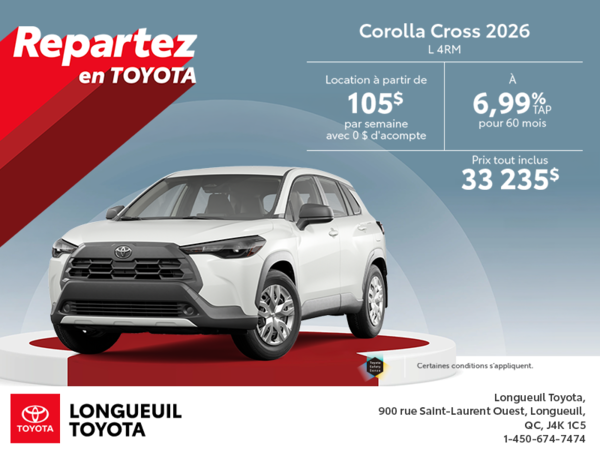 Toyota Corolla Cross 2026