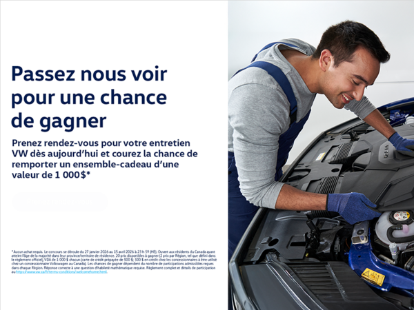 Passez nous voir pour une chance de gagner