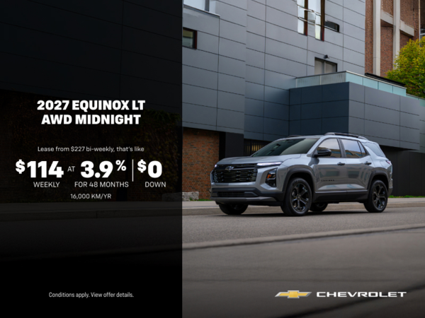 Get the 2027 Chevrolet Equinox LT AWD!