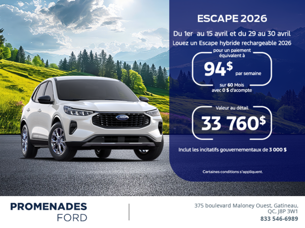 Ford Escape Hybride 2026