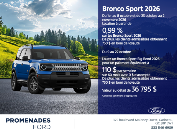 Ford Bronco Sport  2026