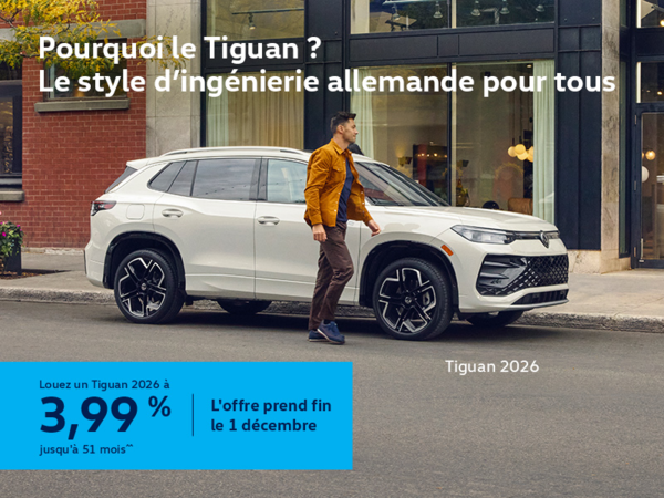Procurez-vous le Volkswagen Tiguan 2026