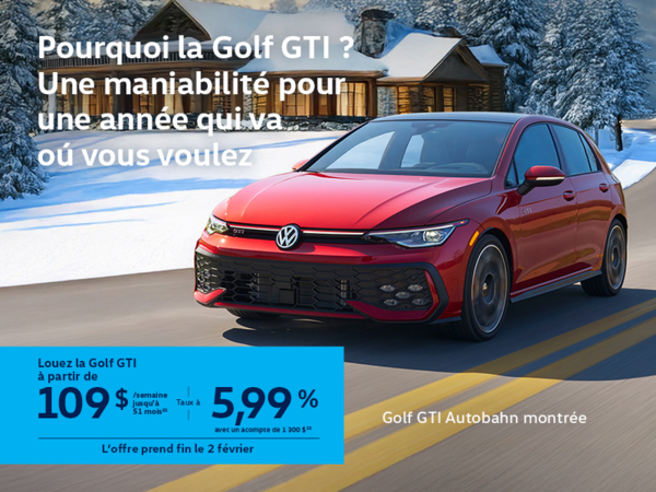 Procurez-vous la Volkswagen Golf Gti 2026