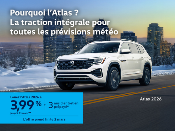 Procurez-vous le Volkswagen Atlas 2026