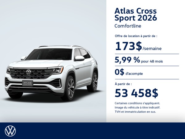 Procurez-vous le Volkswagen Atlas Cross Sport 2026