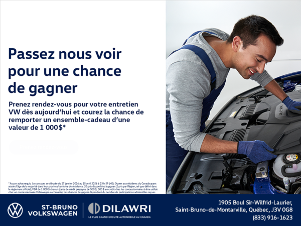 Passez nous voir pour une chance de gagner