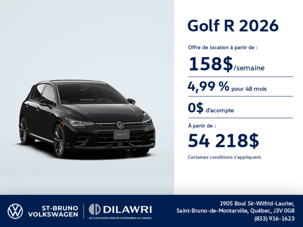 Procurez-vous la Volkswagen Golf R 2026