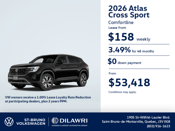 Get the 2026 Volkswagen Atlas Cross Sport