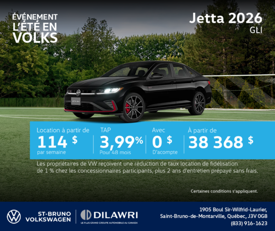 Procurez-vous la Volkswagen Jetta Gli 2026