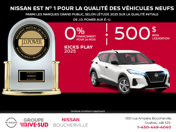 Obtenez le Kicks Play 2025 !