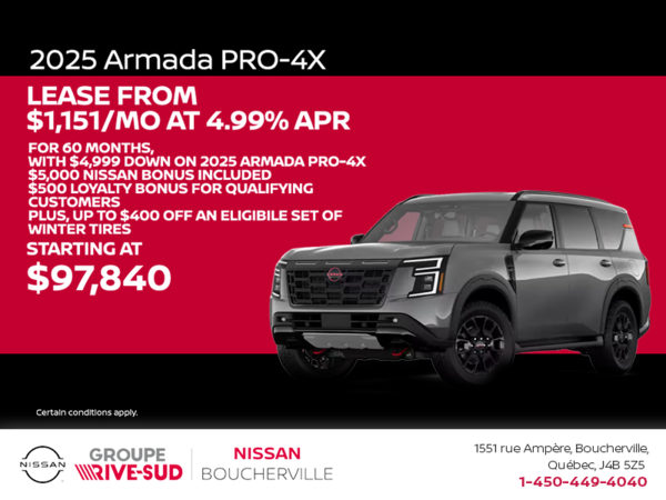 Get the 2025 Nissan Armada Today!