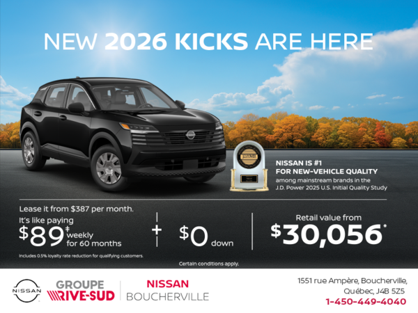 Get the 2026 Kicks Today!