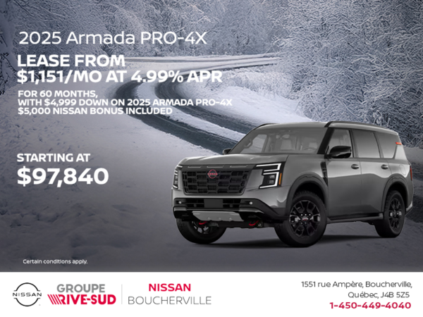 Get the 2025 Nissan Armada Today!