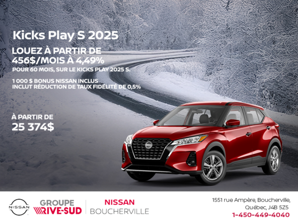 Obtenez le Kicks Play 2025 !