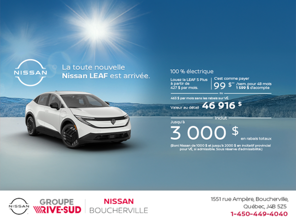 Obtenez la Leaf 2026 !