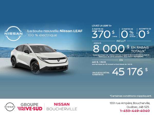Obtenez la Leaf 2026 !